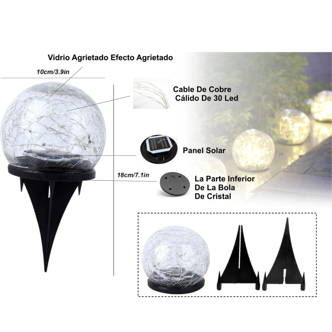 Luz solar con efecto agrietado